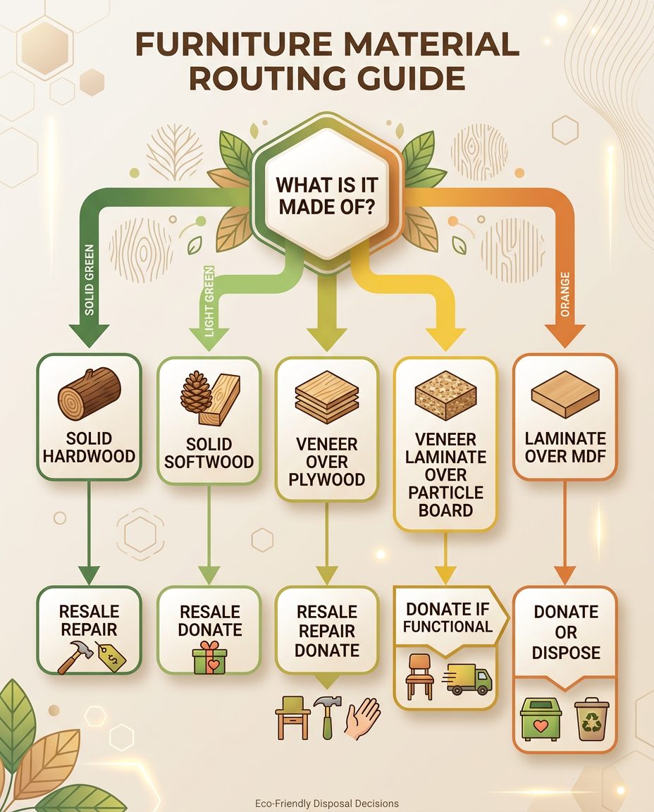 Material routing flowchart