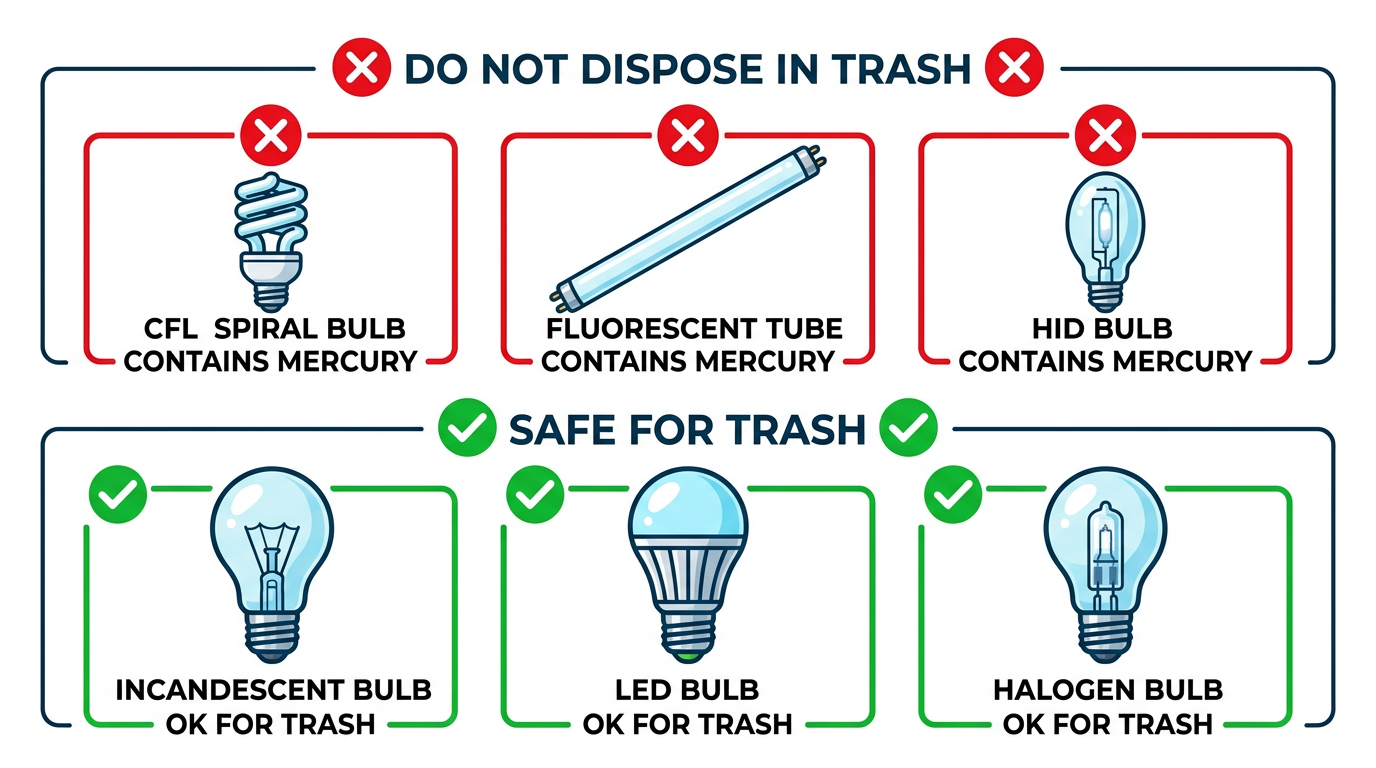 Which bulbs contain mercury